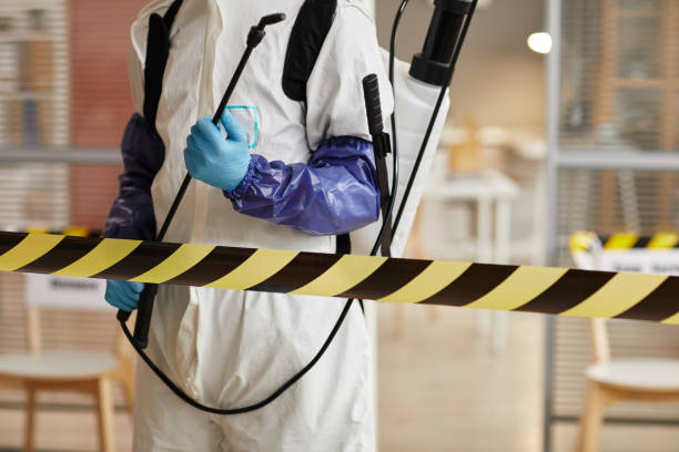 Professional Biohazard Cleanup technician working in Alpine, NJ
